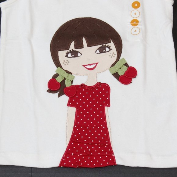NWT Gymboree size 4 top skirt skort headband purse toy Cherry Cute - Picture 3 of 9